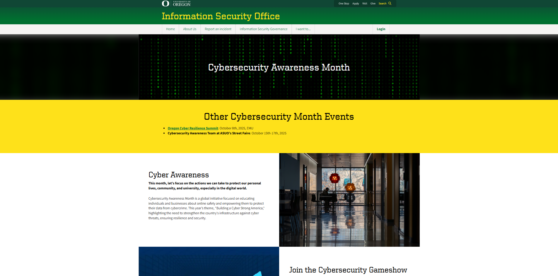 Secure-U Cybersecurity Month Page